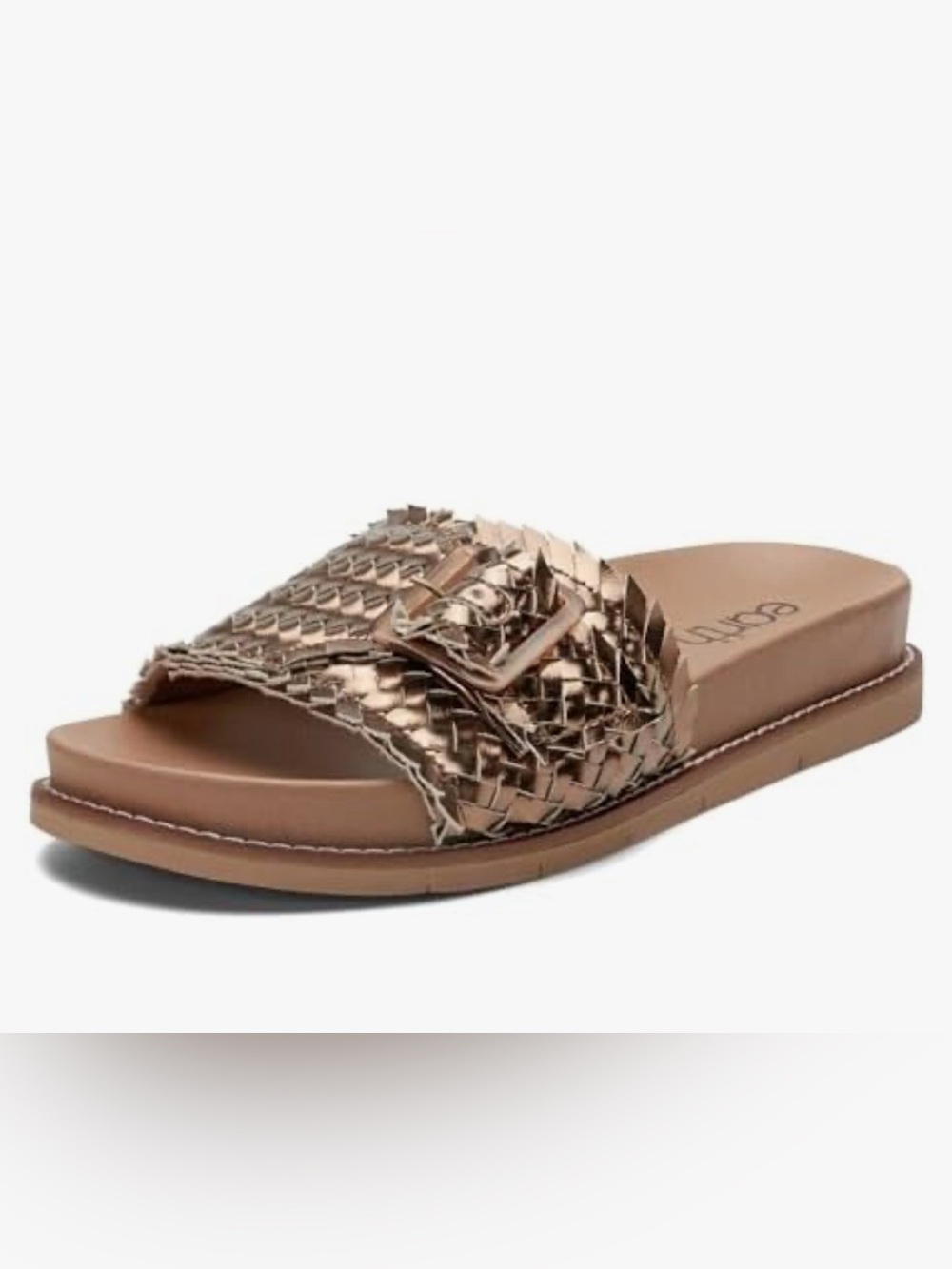 Earth Fontane Woven Flat Sandals In Bronze Women’s Size 9M